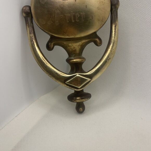 Brass Door Knocker Rustic 9 inch long Vintage Architectural Salvage / Carter’s - Picture 2 of 9